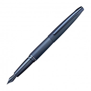 Stylo Plume F CROSS ATX - Bleu Foncé Sablé