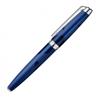 Stylo-plume F Caran d'Ache - Leman Bleu Marin - profil