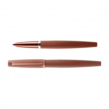 Stylo Plume F "Viper" DIPLOMAT Marron Guilloché