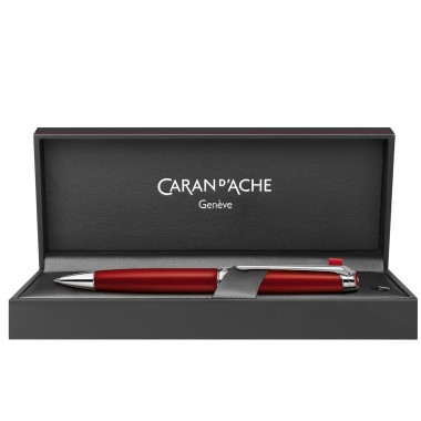 Stylo Bille Caran d'Ache - Léman - Rouge Carmin - Coffret